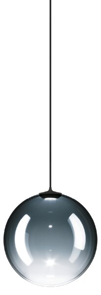 Lodes 17121 8827 Random Solo 12, závěs z azurově modrého foukaného skla/černý kabel, 1x1W LED 2700K, prům.12cm