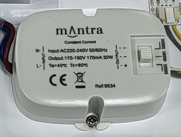 Mantra 9534 Turín II, stopní svítidlo LED 32W 3000/4000/5000K, průměr 49cm