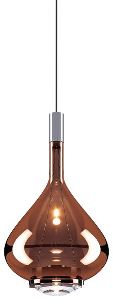 Lodes 14825 4627 Sky-Fall Medium, závěsné svítidlo bronzové sklo/chrom, 12W LED 2700K, prům. 22cm