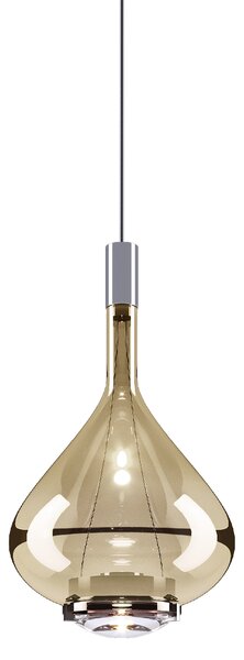 Lodes 14825 4527 Sky-Fall Medium, závěsné svítidlo zlaté sklo/chrom, 12W LED 2700K, prům. 22cm