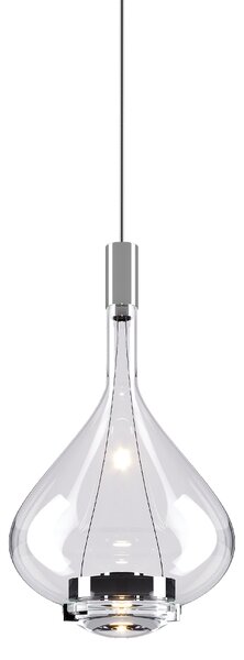 Lodes 14825 0027 Sky-Fall Medium, závěsné svítidlo čiré sklo/chrom, 12W LED 2700K, prům. 22cm