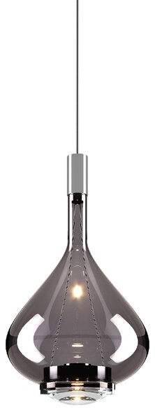 Lodes 14825 4327 Sky-Fall Medium, závěsné svítidlo kouřové sklo/chrom, 12W LED 2700K, prům. 22cm