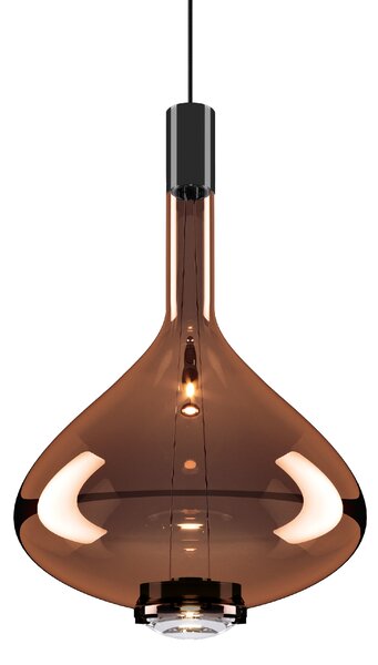 Lodes 14828 4627 Sky-Fall Large, závěsné svítidlo bronzové sklo/černá, 12W LED 2700K, prům. 36cm
