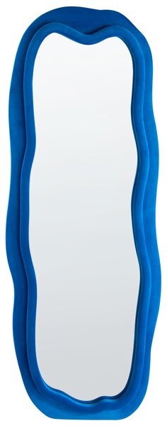 Zrcadlo BEAUNE 56 cm 160 cm Umělý samet Modrá