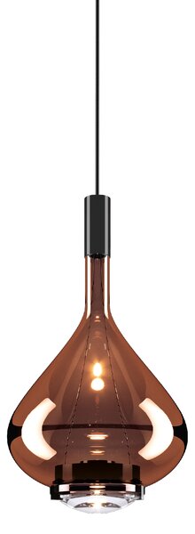 Lodes 14826 4627 Sky-Fall Medium, závěsné svítidlo bronzové sklo/černá, 12W LED 2700K, prům. 22cm