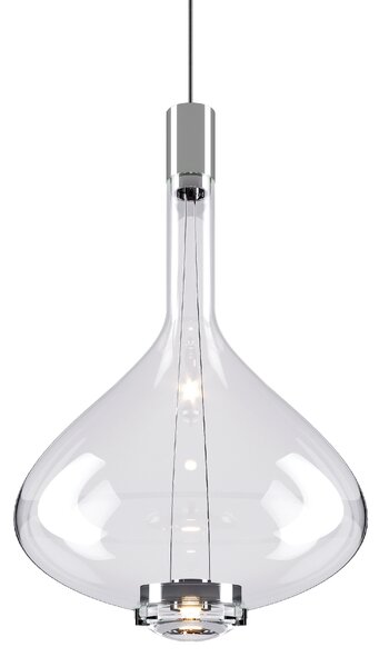Lodes 14827 0027 Sky-Fall Large, závěsné svítidlo čiré sklo/chrom, 12W LED 2700K, prům. 36cm