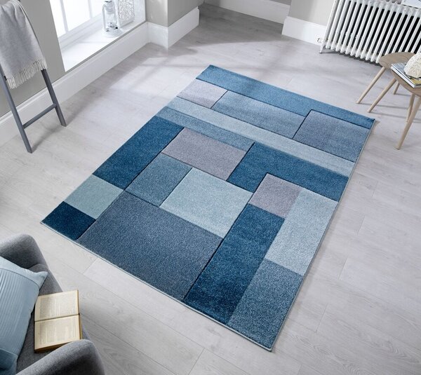 Flair Rugs Kusový koberec Hand Carved Cosmos Denim Blue - 160x230 cm