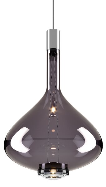 Lodes 14827 4327 Sky-Fall Large, závěsné svítidlo kouřové sklo/chrom, 12W LED 2700K, prům. 36cm