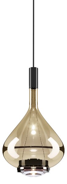 Lodes 14826 4527 Sky-Fall Medium, závěsné svítidlo zlaté sklo/černá, 12W LED 2700K, prům. 22cm