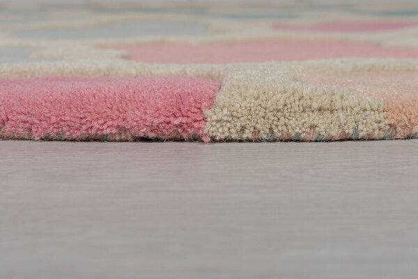 Flair Rugs, Ručně všívaný kusový koberec Illusion Rosella Pink/Blue, 80x150, vícebarevná, chodba / předsíň