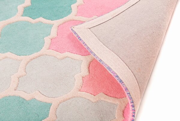 Flair Rugs, Ručně všívaný kusový koberec Illusion Rosella Pink/Blue, 80x150, vícebarevná, chodba / předsíň