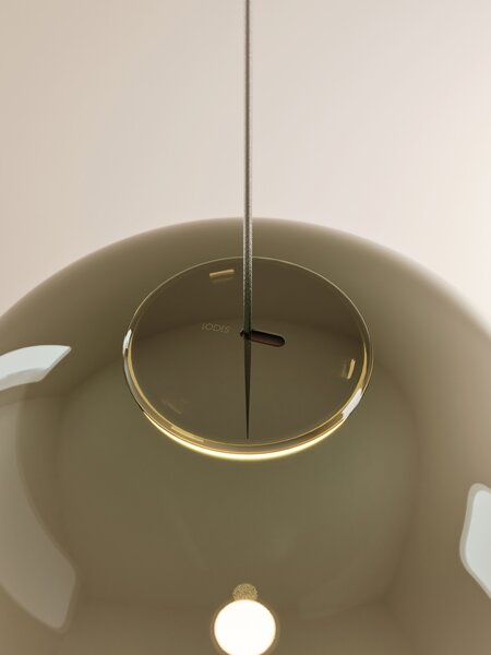 Lodes 26012 0023 Non Random 38, závěs z čirého foukaného skla, 1x7W LED 2200/2700/3000K, prům.38cm