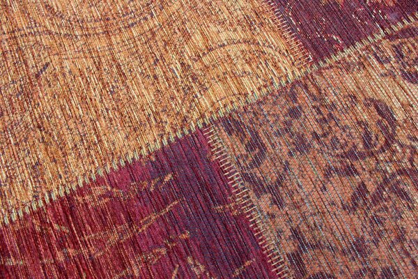 Flair Rugs, Kusový koberec Manhattan Patchwork Chenille Terracotta, 120x170, oranžová, chodba / předsíň