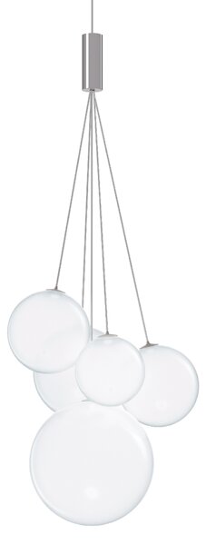 Lodes 16412 1327 Random Five, závěs z matně bílého foukaného skla, 5x1W LED 2700K, šířka 27cm
