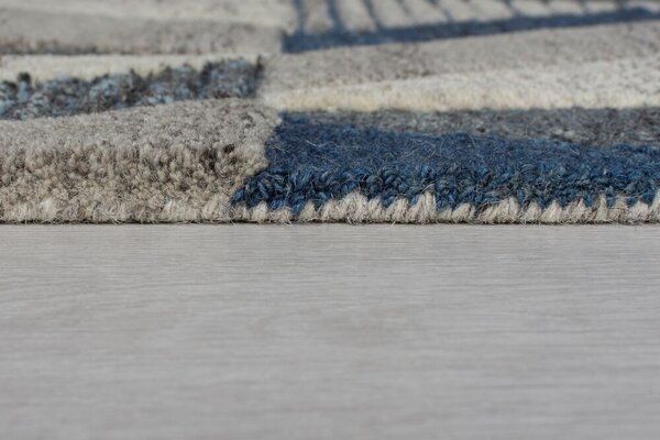 Flair Rugs, Kusový koberec Moda Asher Blue, 160x230, modrá, chodba / předsíň