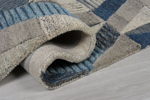 Flair Rugs, Kusový koberec Moda Asher Blue, 160x230, modrá, chodba / předsíň