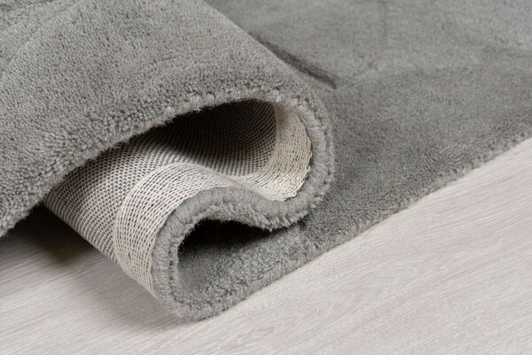 Flair Rugs, Kusový koberec Moderno Gigi Grey kruh, 160x160 (průměr) kruh, šedá, ložnice