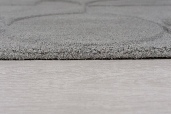 Flair Rugs, Kusový koberec Moderno Gigi Grey kruh, 160x160 (průměr) kruh, šedá, ložnice