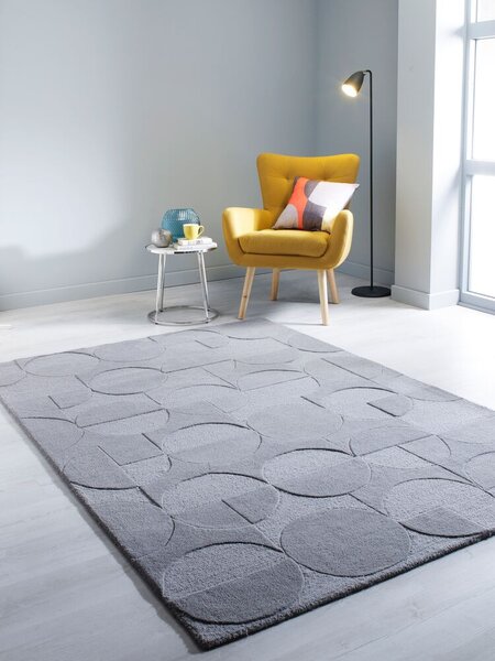 Flair Rugs, Kusový koberec Moderno Gigi Grey, 120x170, šedá, chodba / předsíň