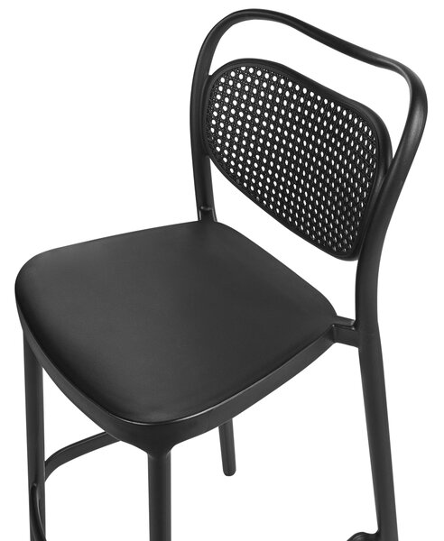 Sada 2 zahradních barových židlí CELLENO Černá