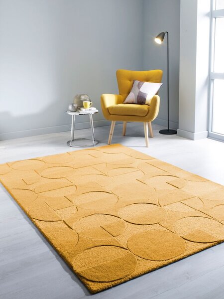 Flair Rugs, Kusový koberec Moderno Gigi Ochre, 120x170, žlutá, chodba / předsíň