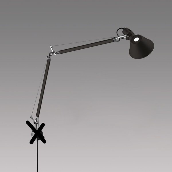 Artemide A004430 Tolomeo Tavolo, černé tělo lampy s vypínačem, 1x10W LED E27, 78+64cm