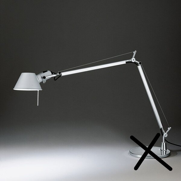 Artemide A001000 Tolomeo Tavolo, hliníkové tělo lampy s vypínačem, 1x10W LED E27, 78+64cm