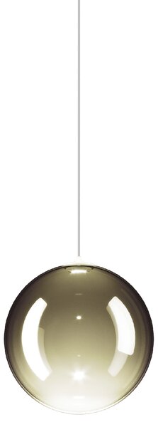Lodes 17112 7127 Random Solo 14, závěs ze zlatozeleného foukaného skla, 1x1W LED 2700K, prům.14cm