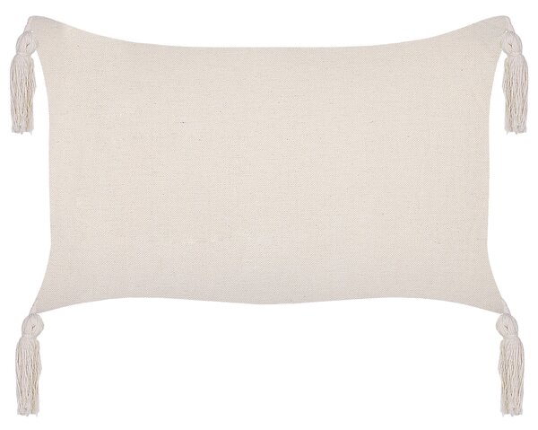 Sada 2 dekorativních polštářů HAKONE 45 x 25 cm Taupe Geometrický vzor