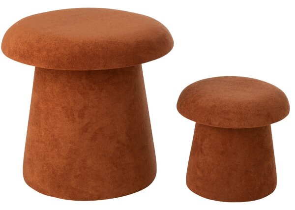 J-line Set dvou hnědých stoliček Mushroom 60/37,5 cm