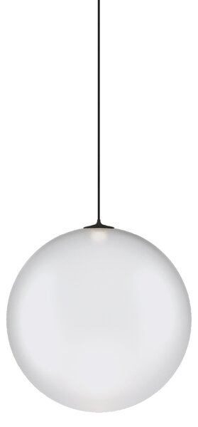 Lodes 17123 1327 Random Solo 18, závěs z bílého foukaného skla/černý kabel, 1x1W LED 2700K, prům.18cm