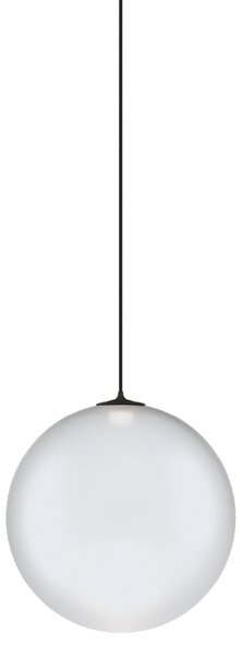 Lodes 17122 1327 Random Solo 14, závěs z bílého foukaného skla/černý kabel, 1x1W LED 2700K, prům.14cm