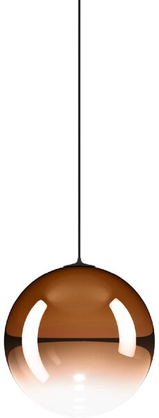 Lodes 17122 5827 Random Solo 14, závěs z oranžového foukaného skla/černý kabel, 1x1W LED 2700K, prům.14cm