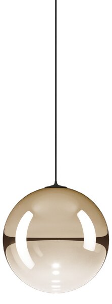 Lodes 17122 4527 Random Solo 14, závěs ze světle zlatého foukaného skla/černý kabel, 1x1W LED 2700K, prům.14cm