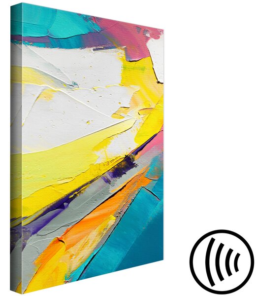 Obraz Abstraktní barvy - barevná kompozice nanesená špachtlí