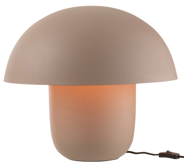 J-line Tmavě béžová kovová stolní lampa Cordelius 44 cm