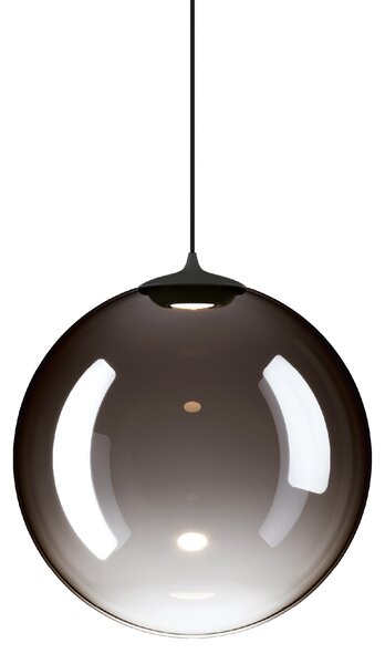 Lodes 17124 4327 Random Solo 23, závěs z kouřového foukaného skla/černý kabel, 1x3W LED 2700K, prům.23cm