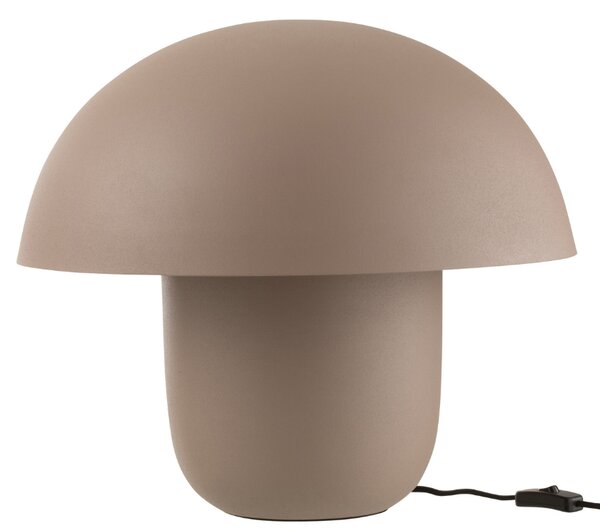 J-line Tmavě béžová kovová stolní lampa Cordelius 44 cm