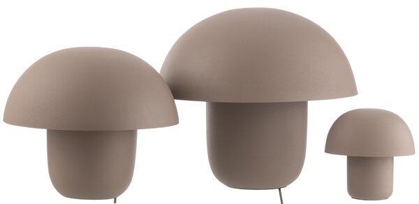 J-line Tmavě béžová kovová stolní lampa Cordelius 35 cm