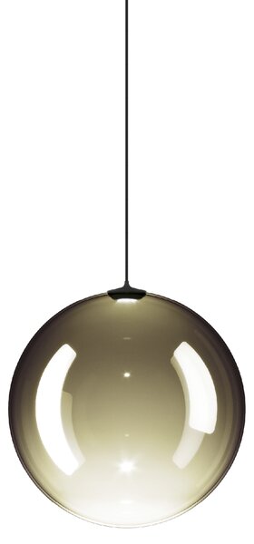 Lodes 17123 7127 Random Solo 18, závěs ze zlatozeleného foukaného skla/černý kabel, 1x1W LED 2700K, prům.18cm