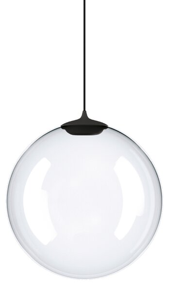 Lodes 17124 0027 Random Solo 23, závěs z čirého foukaného skla/černý kabel, 1x3W LED 2700K, prům.23cm