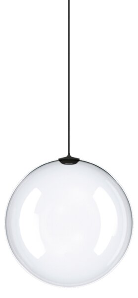 Lodes 17123 0027 Random Solo 18, závěs z čirého foukaného skla/černý kabel, 1x1W LED 2700K, prům.18cm