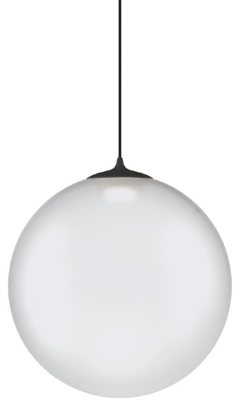 Lodes 17124 1327 Random Solo 23, závěs z bílého foukaného skla/černý kabel, 1x3W LED 2700K, prům.23cm