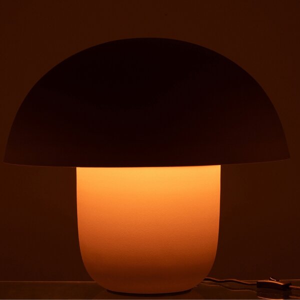 J-line Tmavě béžová kovová stolní lampa Cordelius 44 cm