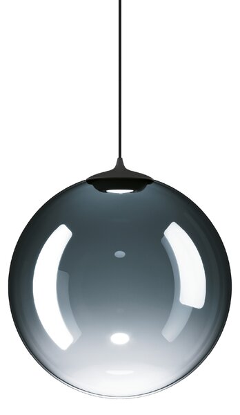 Lodes 17124 8827 Random Solo 23, závěs z azurově modrého foukaného skla/černý kabel, 1x3W LED 2700K, prům.23cm