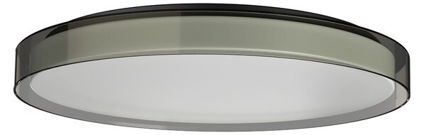 Osmont CIT50002 Citadela 1, stropní svítidlo bílé sklo/kouřový límec, černá montura, 26W LED 3000K, Ø 42cm, IP44