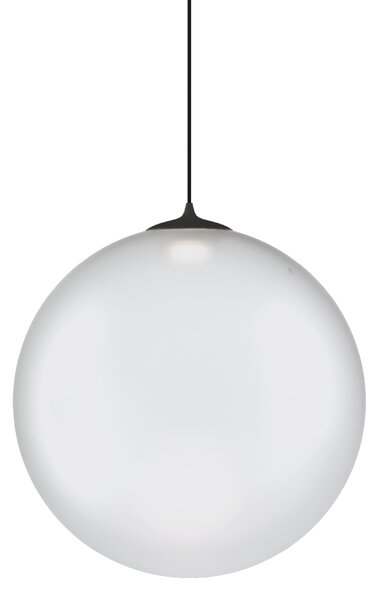 Lodes 17125 1327 Random Solo 28, závěs z bílého foukaného skla/černý kabel, 1x3W LED 2700K, prům.28cm