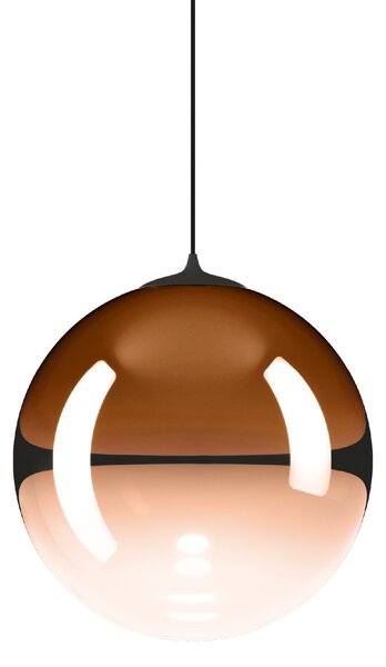 Lodes 17124 5827 Random Solo 23, závěs z oranžového foukaného skla/černý kabel, 1x3W LED 2700K, prům.23cm