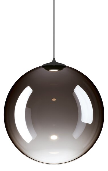 Lodes 17125 4327 Random Solo 28, závěs z kouřového foukaného skla/černý kabel, 1x3W LED 2700K, prům.28cm