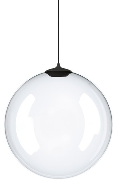 Lodes 17125 0027 Random Solo 28, závěs z čirého foukaného skla/černý kabel, 1x3W LED 2700K, prům.28cm